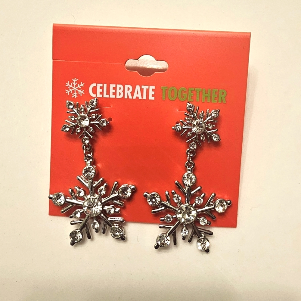 Silver Snowflake Earrings